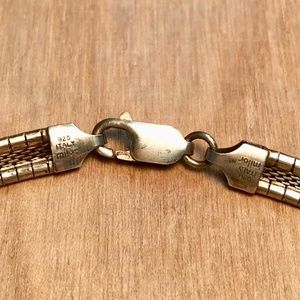 Vintage Milor sterling silver omega necklace